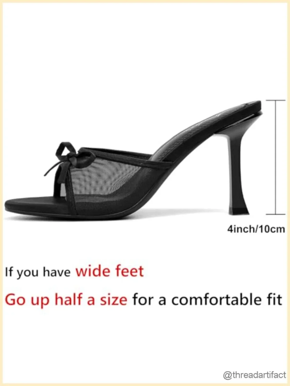 Round Toe Kitten Heels Mules Backless Bow Stiletto Slip On Heeled Sandals